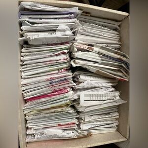 Over 100 uncut vintage seeing patterns